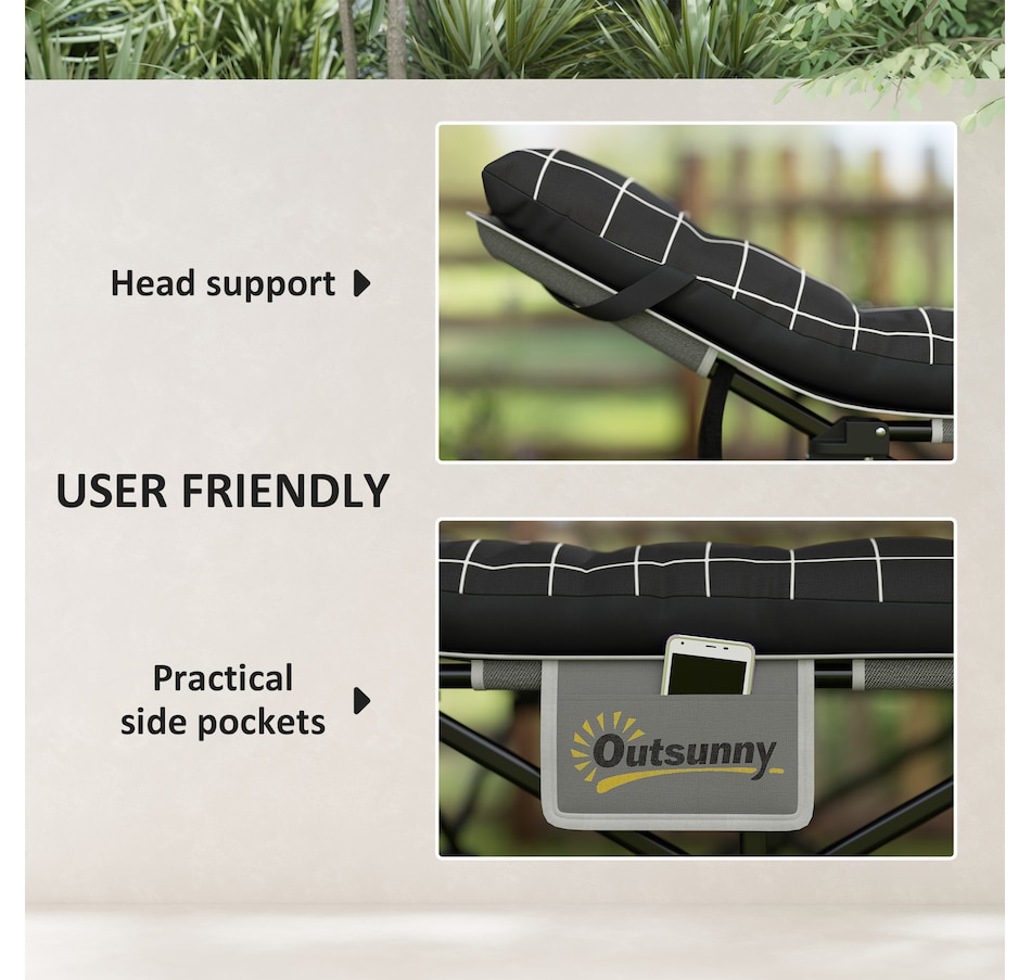 Image 968835_ALTMORE5.jpg, Product 968-835 / Price $94.99, Outsunny Camping Cot for Adults with Mattress, Folding Bed, Black from Outsunny on TSC.ca's Health & Fitness department