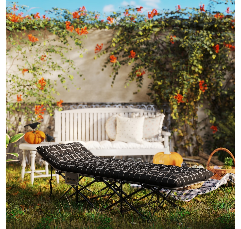 Image 968835_ALTMORE9.jpg, Product 968-835 / Price $94.99, Outsunny Camping Cot for Adults with Mattress, Folding Bed, Black from Outsunny on TSC.ca's Health & Fitness department