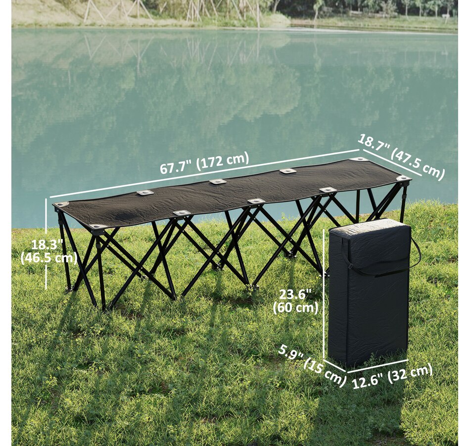 Image 968851_ALTMORE3.jpg, Product 968-851 / Price $80.99, Outsunny Portable 4-Seater Folding Team Sports Sideline Bench from Outsunny on TSC.ca's Health & Fitness department