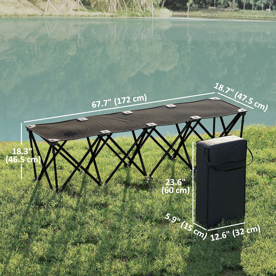 Image 968851_ALTMORE3.jpg, Product 968-851 / Price $54.99, Outsunny 4-Seater Folding Team Sports Sideline Bench, Folding Bench Chair from Outsunny on TSC.ca's Health & Fitness department