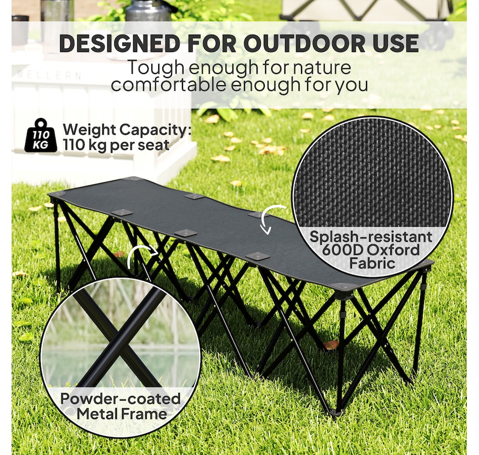 Image 968851_ALTMORE5.jpg, Product 968-851 / Price $80.99, Outsunny Portable 4-Seater Folding Team Sports Sideline Bench from Outsunny on TSC.ca's Health & Fitness department