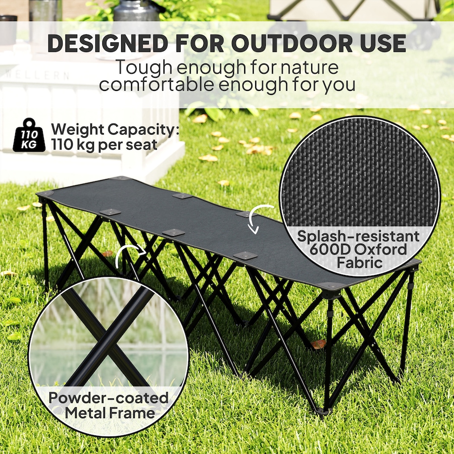 Image 968851_ALTMORE5.jpg, Product 968-851 / Price $54.99, Outsunny 4-Seater Folding Team Sports Sideline Bench, Folding Bench Chair from Outsunny on TSC.ca's Health & Fitness department
