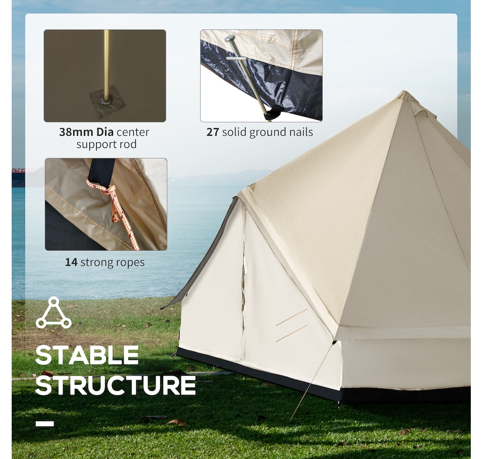 Image 968853_ALTMORE4.jpg, Product 968-853 / Price $323.99, Outsunny 16.4' Large Teepee Tent from Outsunny on TSC.ca's Health & Fitness department