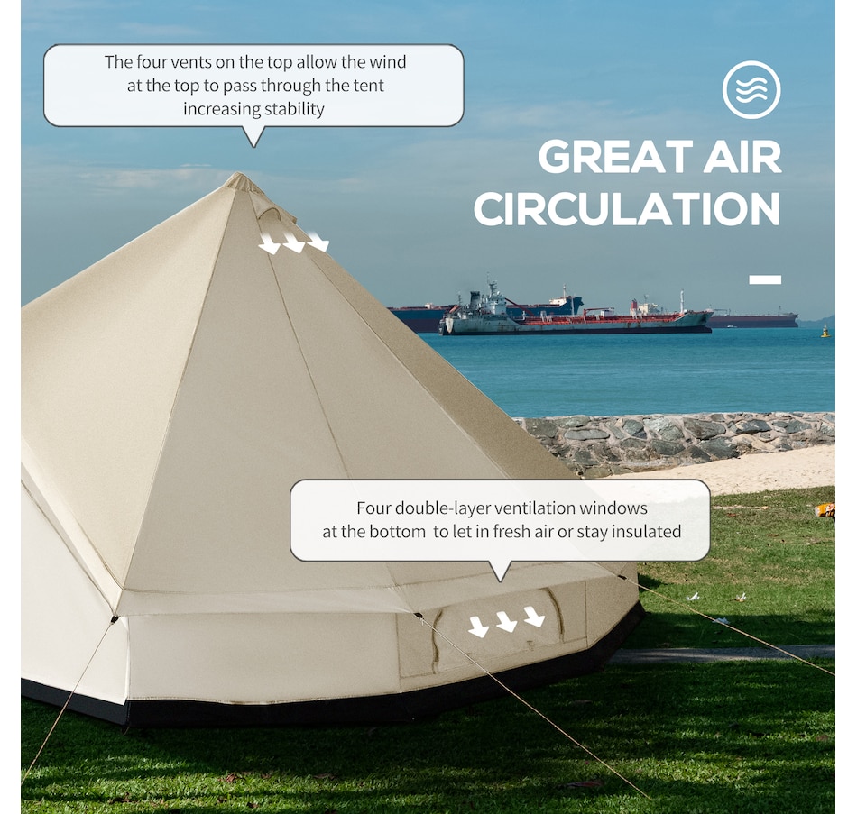 Image 968853_ALTMORE5.jpg, Product 968-853 / Price $323.99, Outsunny 16.4' Large Teepee Tent from Outsunny on TSC.ca's Health & Fitness department