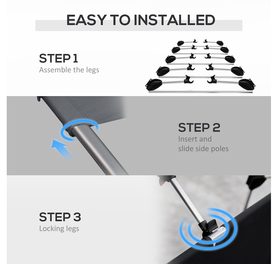 Image 968857_ALTMORE5.jpg, Product 968-857 / Price $84.99, Outsunny Lightweight Camping Cot, Aluminium Folding Bed with Carry Bag from Outsunny on TSC.ca's Health & Fitness department