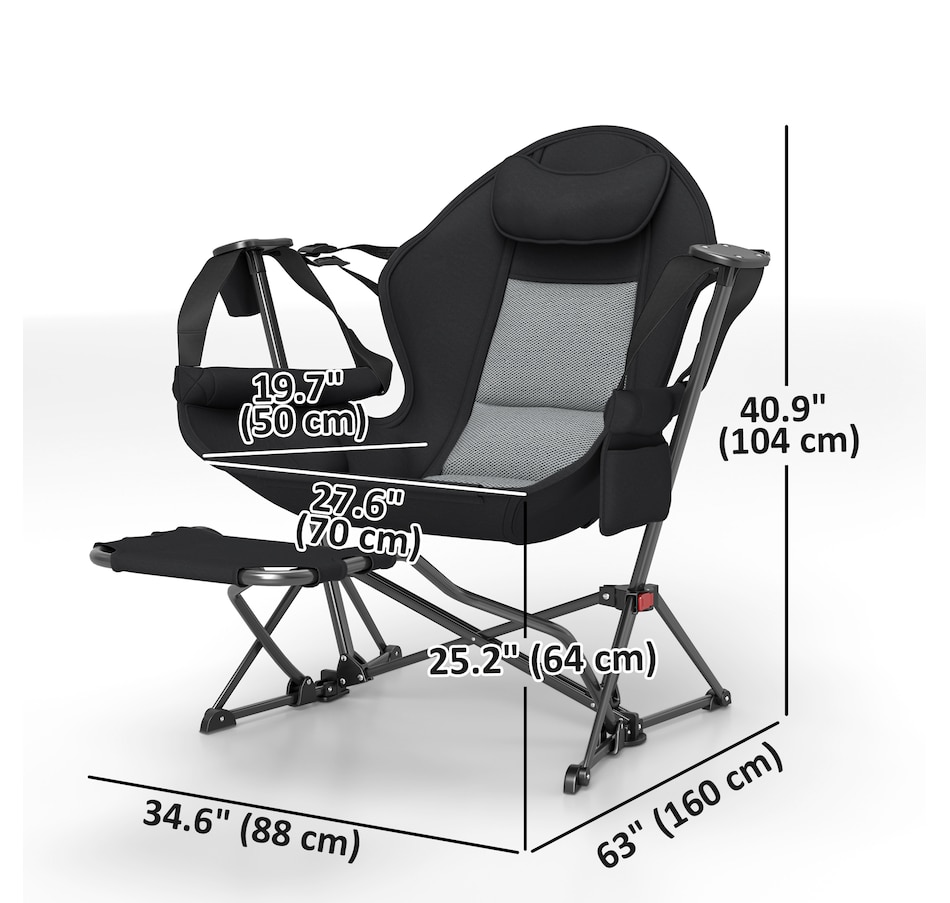 Image 968859_ALTMORE3.jpg, Product 968-859 / Price $199.99, Outsunny Hammock Camping Chair Set of 2 with Adjustable Back, Cup Holder from Outsunny on TSC.ca's Health & Fitness department