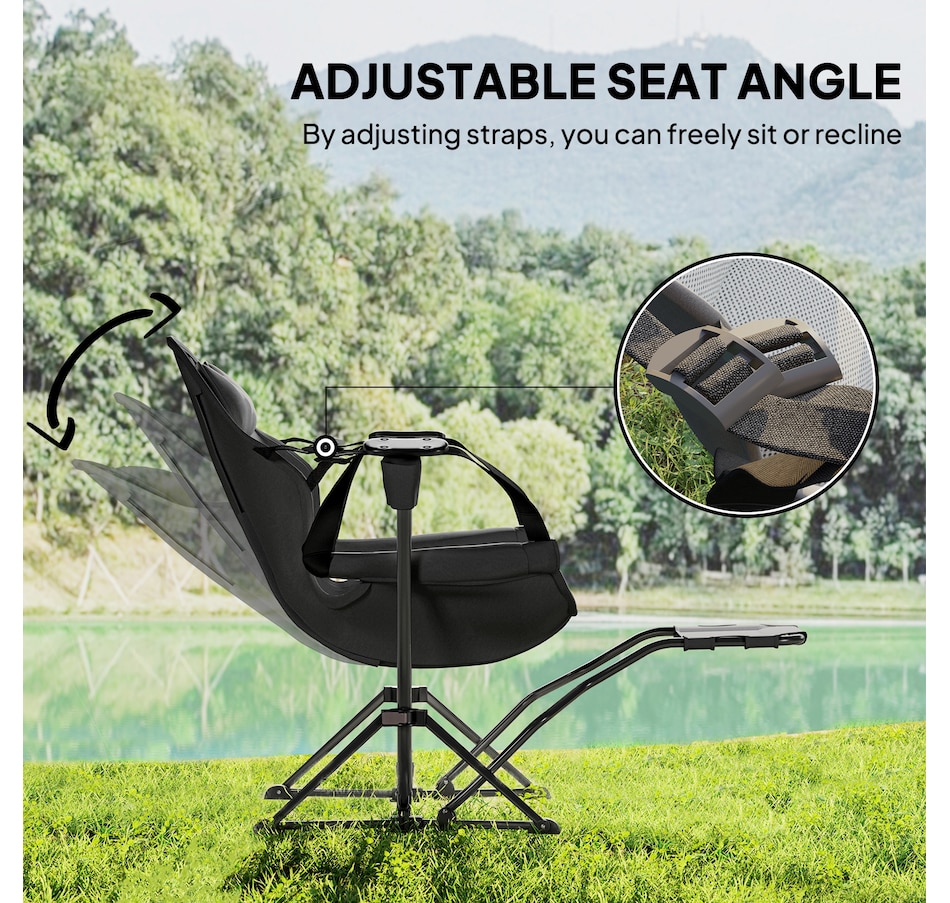Image 968859_ALTMORE4.jpg, Product 968-859 / Price $199.99, Outsunny Hammock Camping Chair Set of 2 with Adjustable Back, Cup Holder from Outsunny on TSC.ca's Health & Fitness department