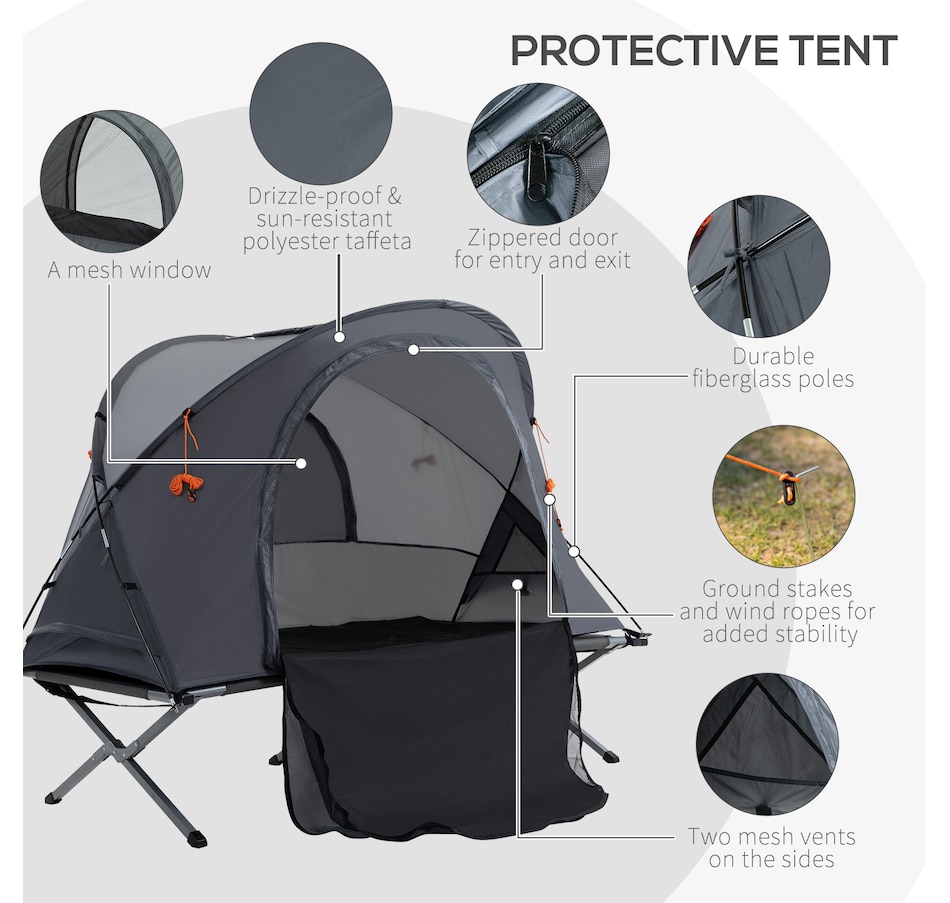 Image 968861_ALTMORE5.jpg, Product 968-861 / Price $179.99, Outsunny Camping Tent Cot from Outsunny on TSC.ca's Health & Fitness department