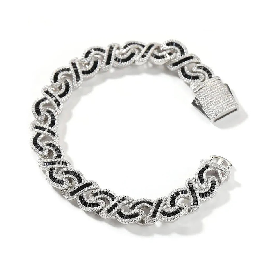 Image 968863_ALTMORE1.jpg, Product 968-863 / Price $412.65 - $449.06, Black Baguette Cut Diamond Infinity Cuban Link Bracelet - 12mm from Avera Group on TSC.ca's Jewellery department