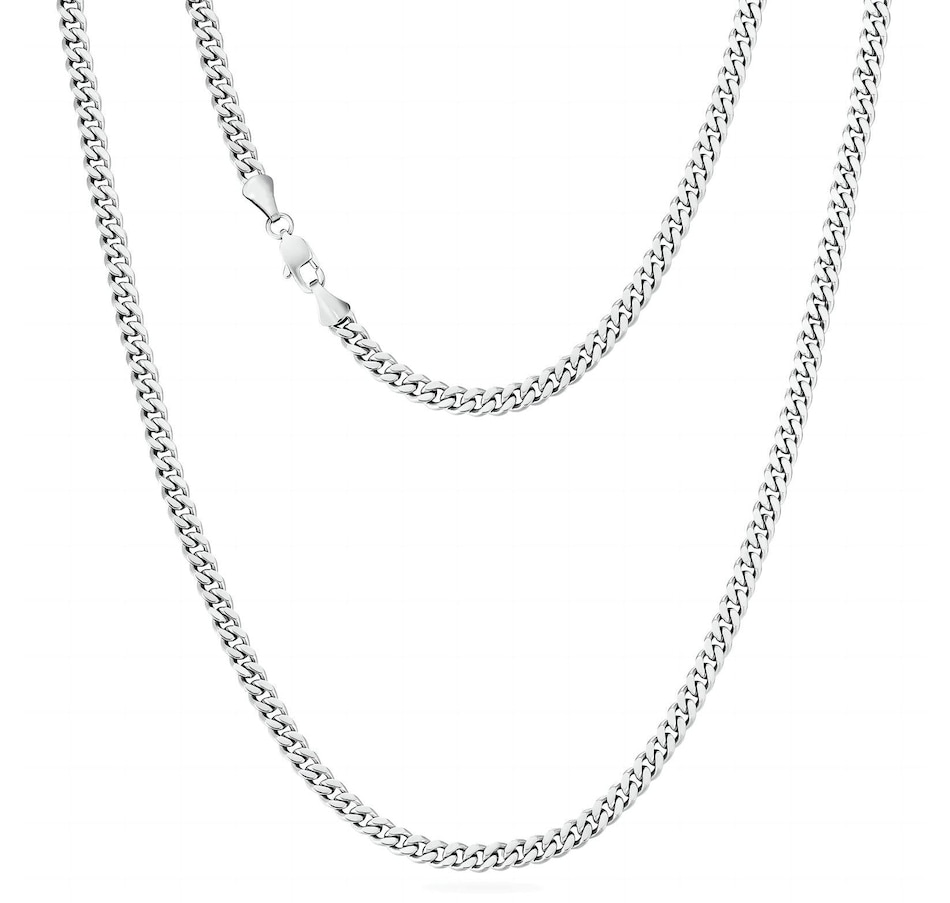 Image 969201_ST01.jpg, Product 969-201 / Price $230.78, 4mm Miami Cuban Link Chain in White Gold from Avera Group on TSC.ca's Jewellery department