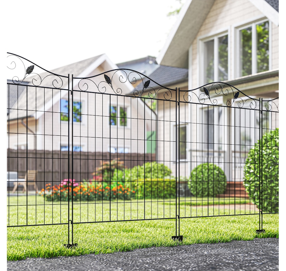 Image 969221_ALTMORE10.jpg, Product 969-221 / Price $109.99, Outsunny Garden Decorative Fence 4 Panels 44in x 12ft Steel Wire Border Edging for Landscaping from Outsunny on TSC.ca's department