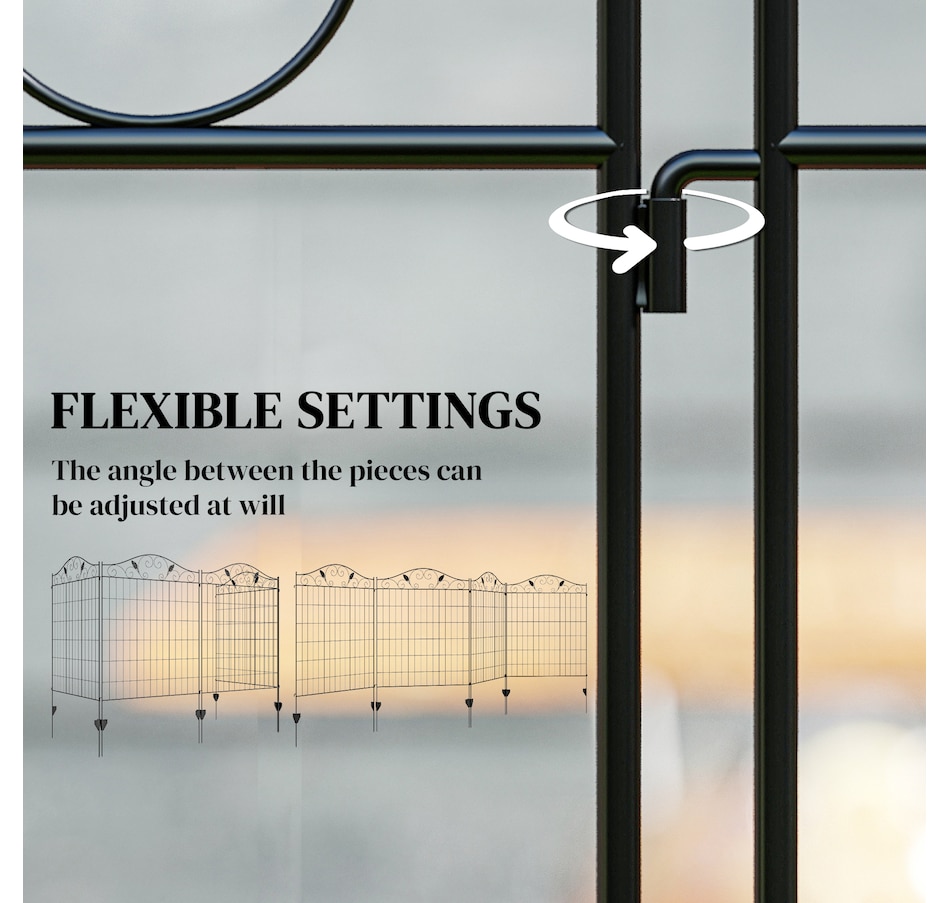 Image 969221_ALTMORE13.jpg, Product 969-221 / Price $109.99, Outsunny Garden Decorative Fence 4 Panels 44in x 12ft Steel Wire Border Edging for Landscaping from Outsunny on TSC.ca's department