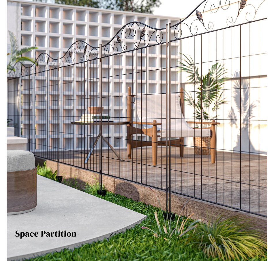 Image 969221_ALTMORE14.jpg, Product 969-221 / Price $109.99, Outsunny Garden Decorative Fence 4 Panels 44in x 12ft Steel Wire Border Edging for Landscaping from Outsunny on TSC.ca's department