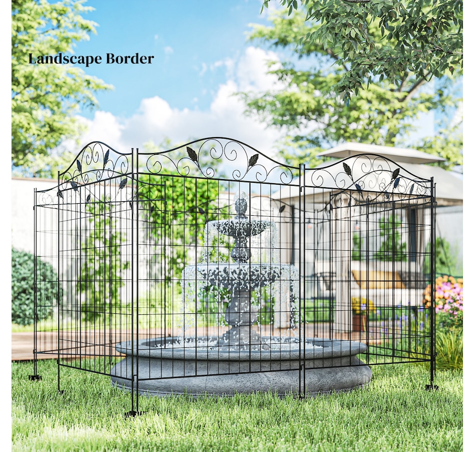 Image 969221_ALTMORE15.jpg, Product 969-221 / Price $109.99, Outsunny Garden Decorative Fence 4 Panels 44in x 12ft Steel Wire Border Edging for Landscaping from Outsunny on TSC.ca's department