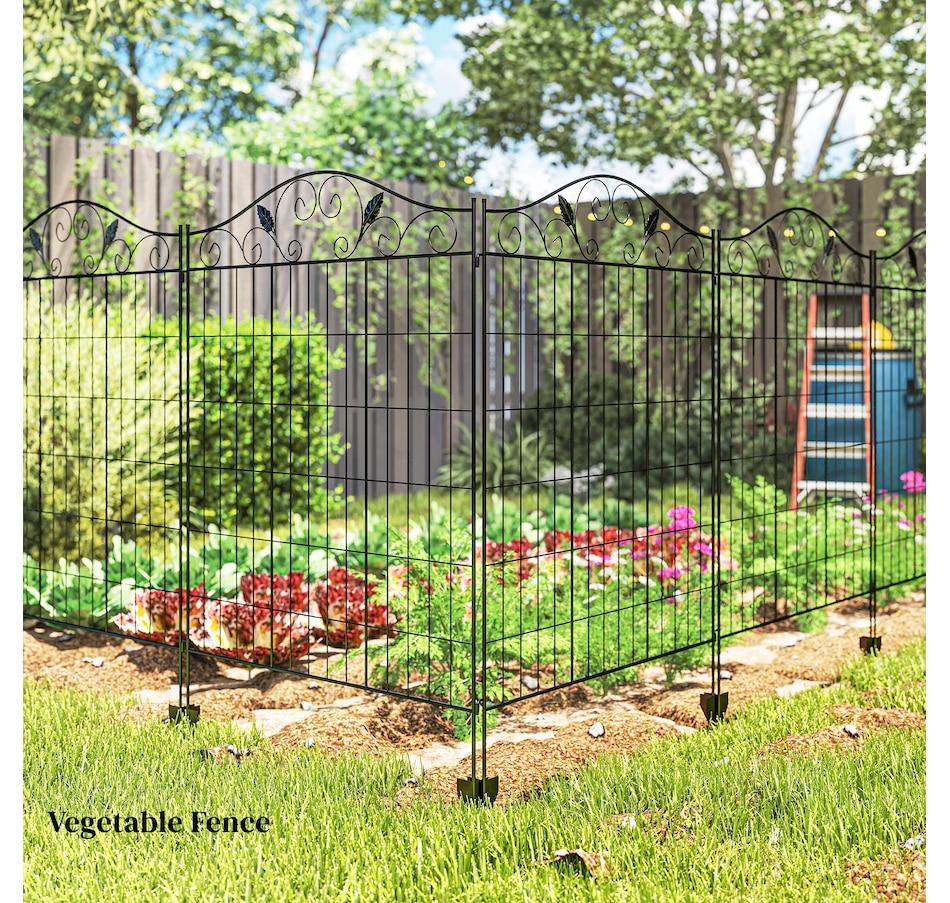 Image 969221_ALTMORE16.jpg, Product 969-221 / Price $109.99, Outsunny Garden Decorative Fence 4 Panels 44in x 12ft Steel Wire Border Edging for Landscaping from Outsunny on TSC.ca's department