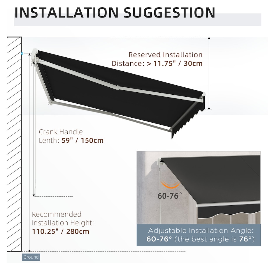 Image 969237_ALTMORE13.jpg, Product 969-237 / Price $329.99 - $419.99, Outsunny 12' x 10' Electric Awning from Outsunny on TSC.ca's Home & Garden department