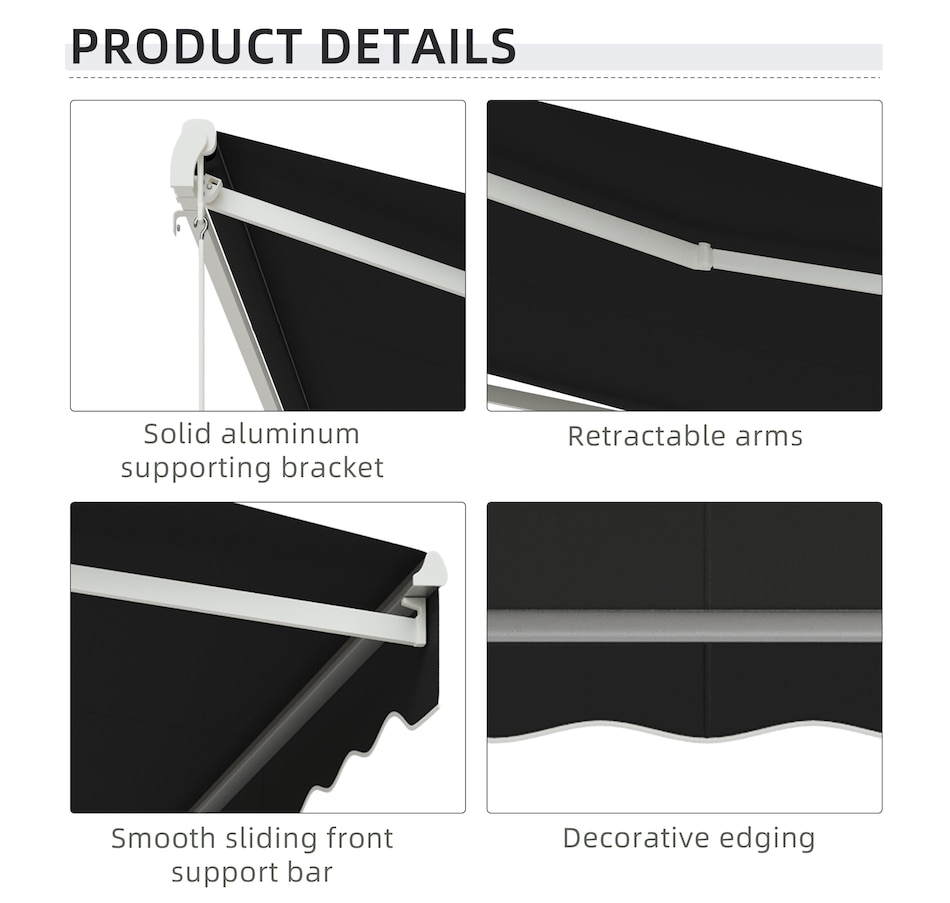Image 969237_ALTMORE14.jpg, Product 969-237 / Price $329.99 - $419.99, Outsunny 12' x 10' Electric Awning from Outsunny on TSC.ca's Home & Garden department