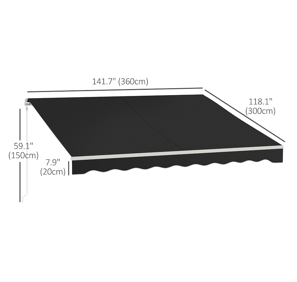Image 969237_ALTMORE2.jpg, Product 969-237 / Price $329.99 - $419.99, Outsunny 12' x 10' Electric Awning from Outsunny on TSC.ca's Home & Garden department