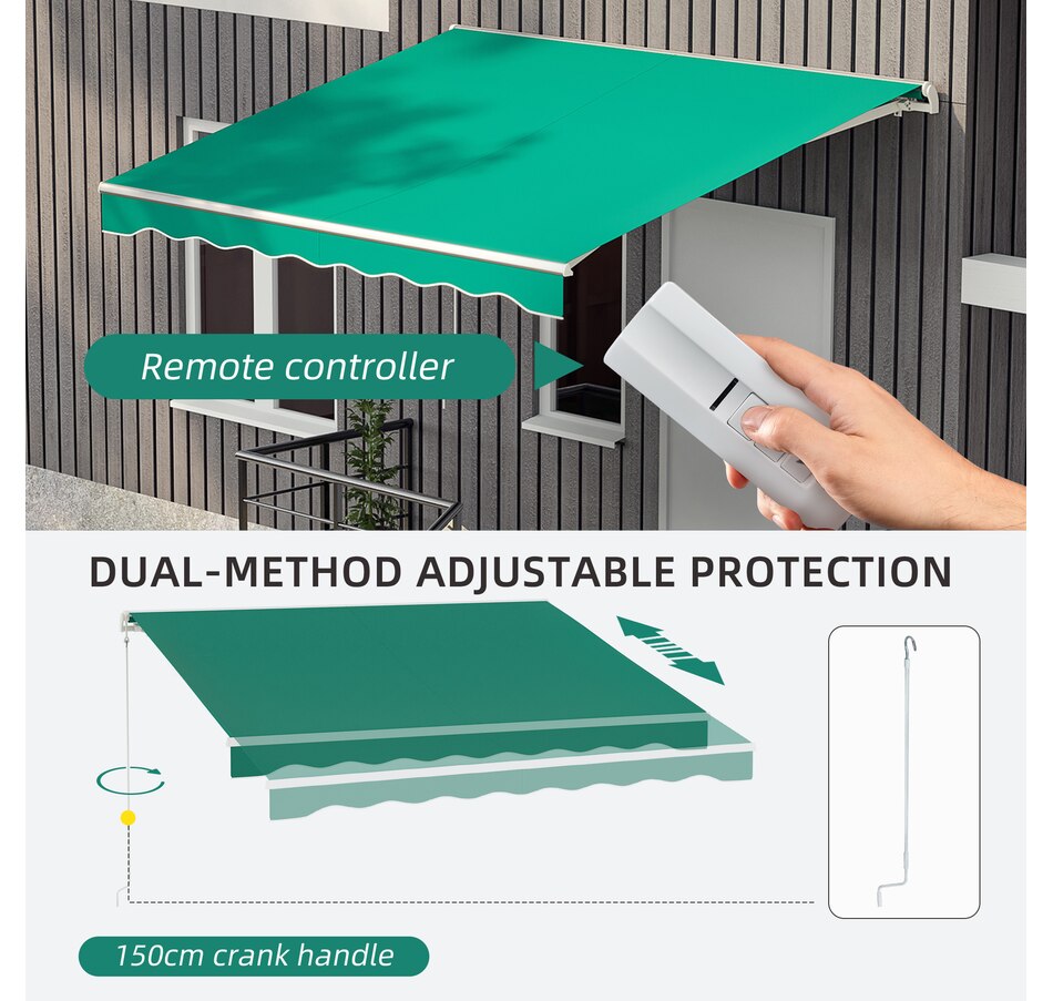 Image 969237_ALTMORE28.jpg, Product 969-237 / Price $329.99 - $419.99, Outsunny 12' x 10' Electric Awning from Outsunny on TSC.ca's Home & Garden department