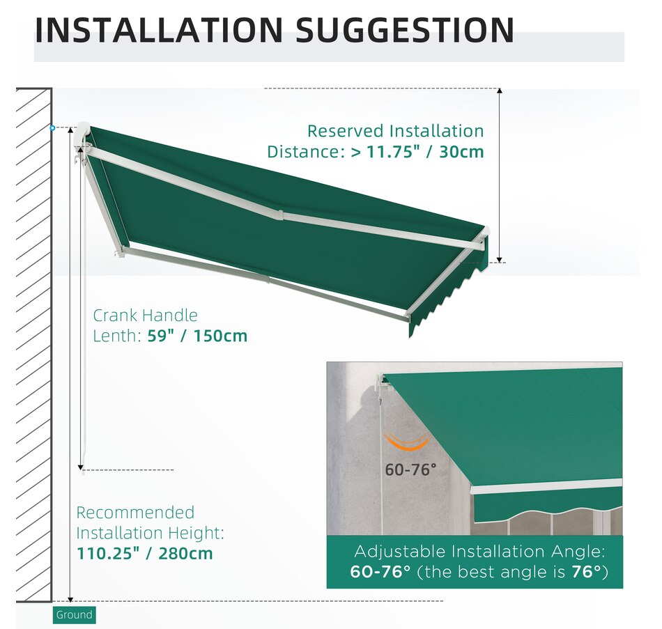 Image 969237_ALTMORE29.jpg, Product 969-237 / Price $329.99 - $419.99, Outsunny 12' x 10' Electric Awning from Outsunny on TSC.ca's Home & Garden department
