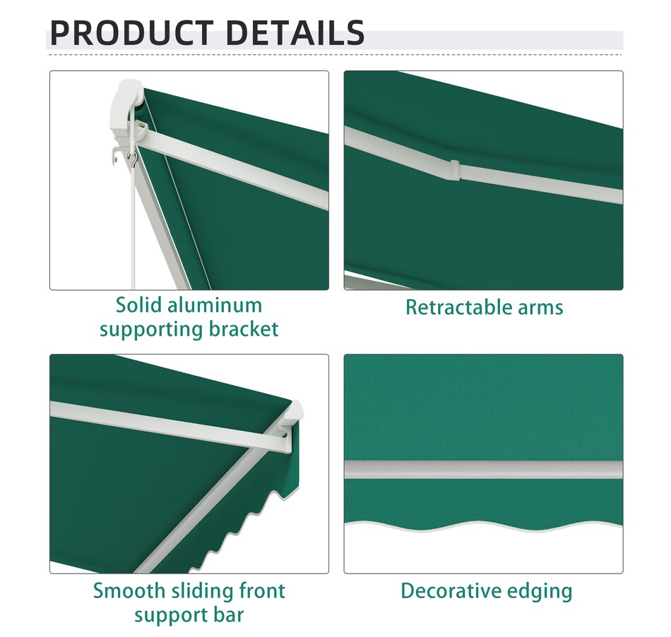 Image 969237_ALTMORE30.jpg, Product 969-237 / Price $329.99 - $419.99, Outsunny 12' x 10' Electric Awning from Outsunny on TSC.ca's Home & Garden department