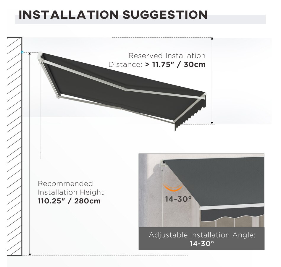 Image 969237_ALTMORE37.jpg, Product 969-237 / Price $329.99 - $419.99, Outsunny 12' x 10' Electric Awning from Outsunny on TSC.ca's Home & Garden department