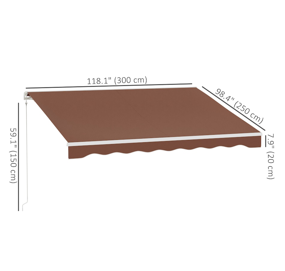 Image 969237_ALTMORE42.jpg, Product 969-237 / Price $329.99 - $419.99, Outsunny 12' x 10' Electric Awning from Outsunny on TSC.ca's Home & Garden department