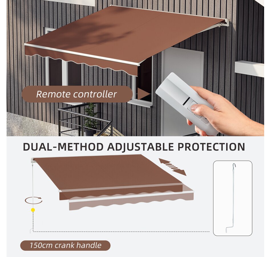Image 969237_ALTMORE44.jpg, Product 969-237 / Price $329.99 - $419.99, Outsunny 12' x 10' Electric Awning from Outsunny on TSC.ca's Home & Garden department