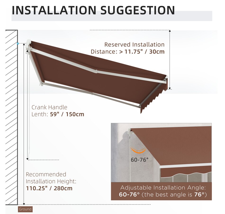 Image 969237_ALTMORE45.jpg, Product 969-237 / Price $329.99 - $419.99, Outsunny 12' x 10' Electric Awning from Outsunny on TSC.ca's Home & Garden department