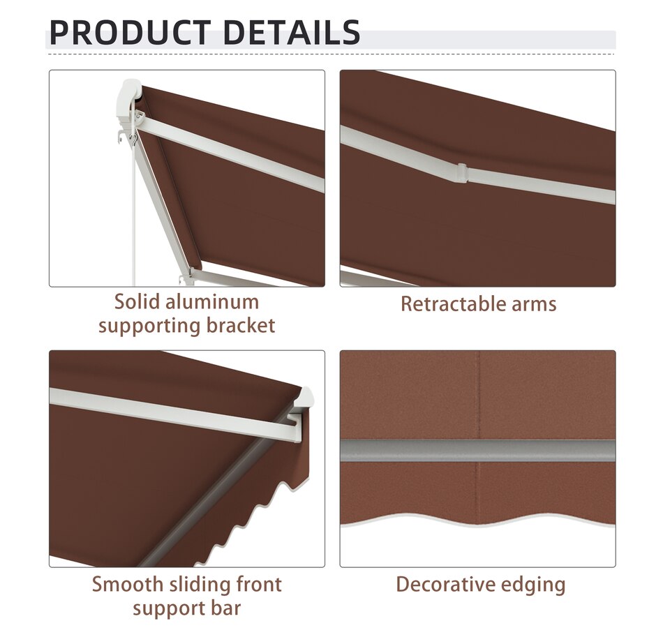 Image 969237_ALTMORE46.jpg, Product 969-237 / Price $329.99 - $419.99, Outsunny 12' x 10' Electric Awning from Outsunny on TSC.ca's Home & Garden department