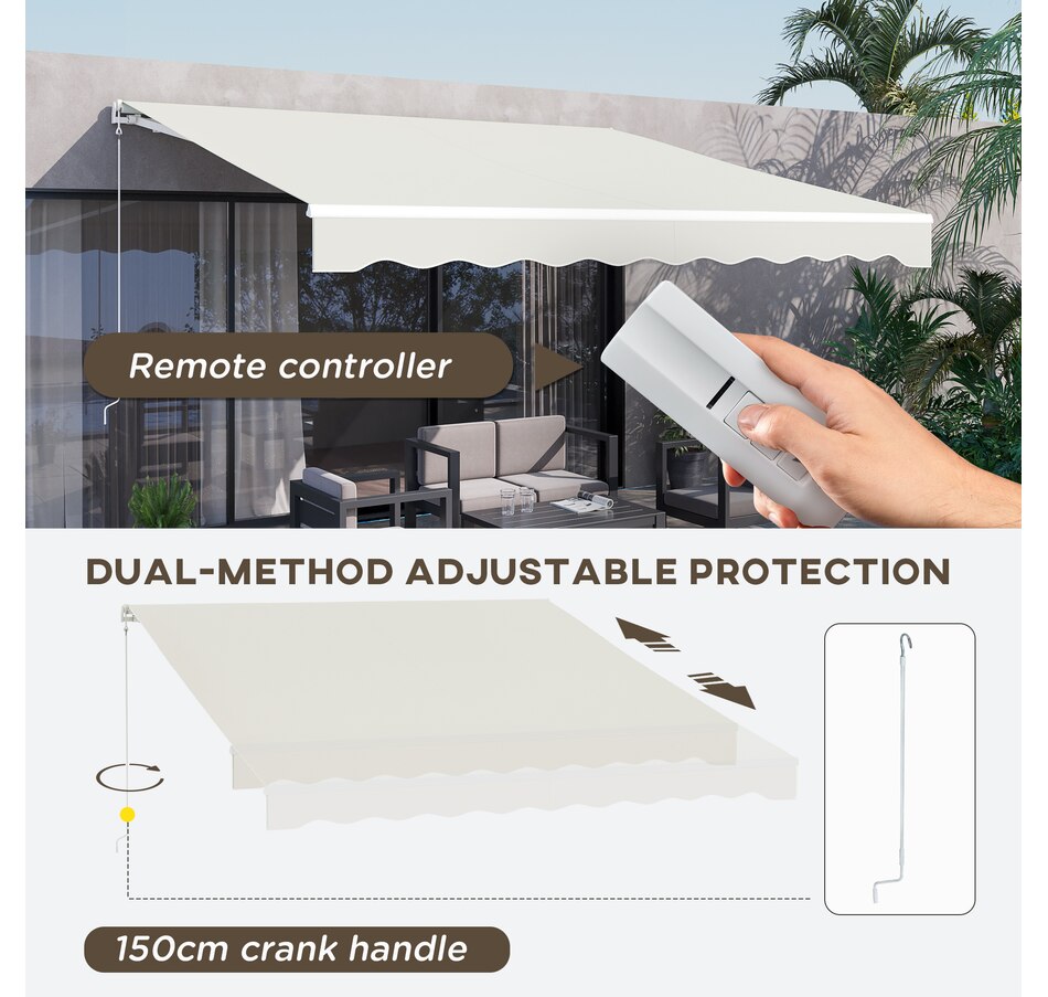 Image 969237_ALTMORE51.jpg, Product 969-237 / Price $329.99 - $419.99, Outsunny 12' x 10' Electric Awning from Outsunny on TSC.ca's Home & Garden department