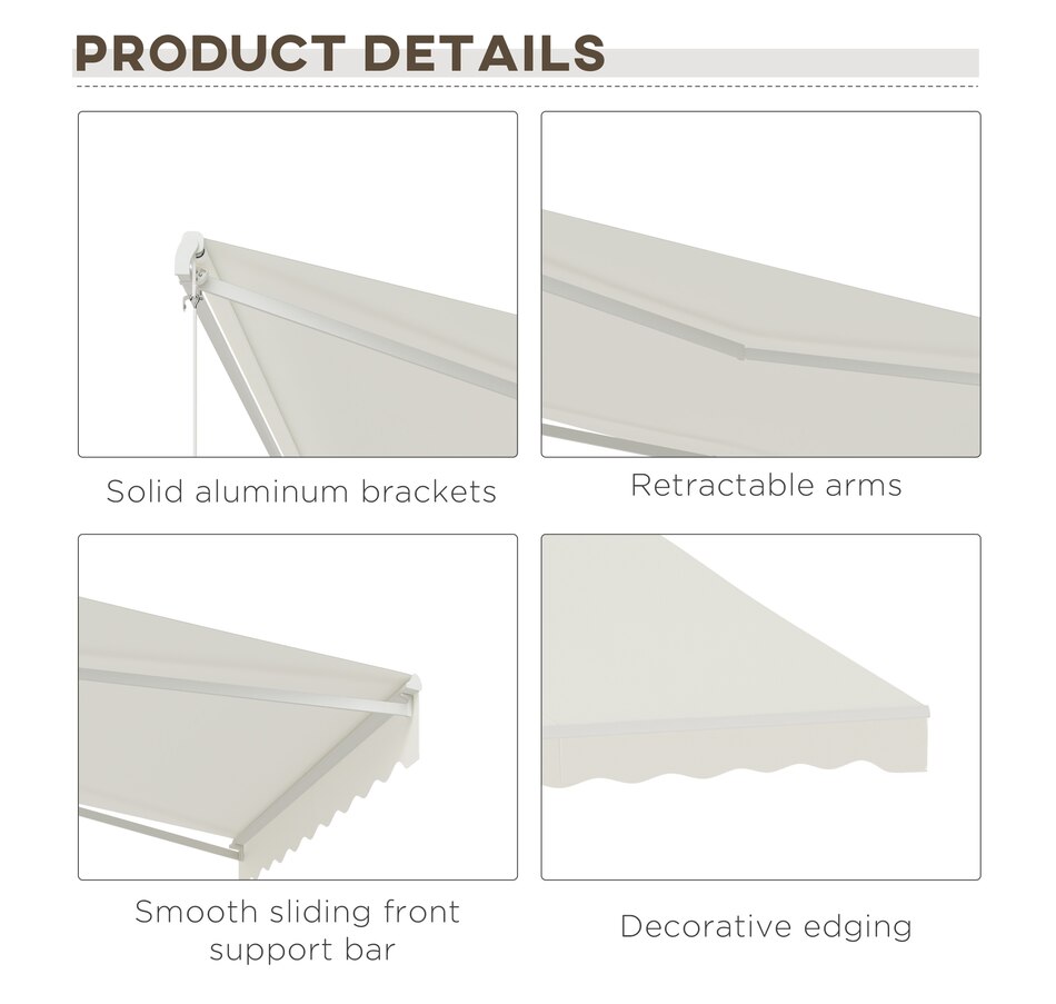 Image 969237_ALTMORE54.jpg, Product 969-237 / Price $329.99 - $419.99, Outsunny 12' x 10' Electric Awning from Outsunny on TSC.ca's Home & Garden department