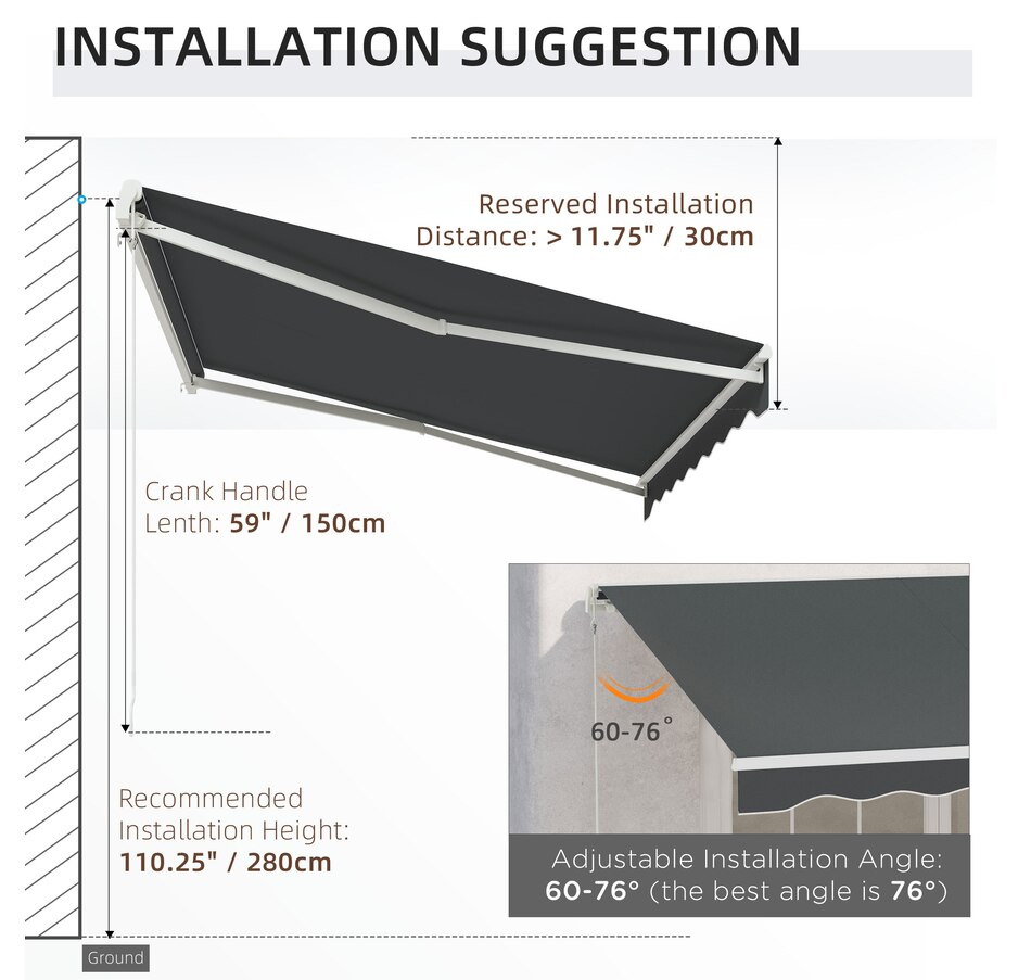 Image 969237_ALTMORE61.jpg, Product 969-237 / Price $329.99 - $419.99, Outsunny 12' x 10' Electric Awning from Outsunny on TSC.ca's Home & Garden department