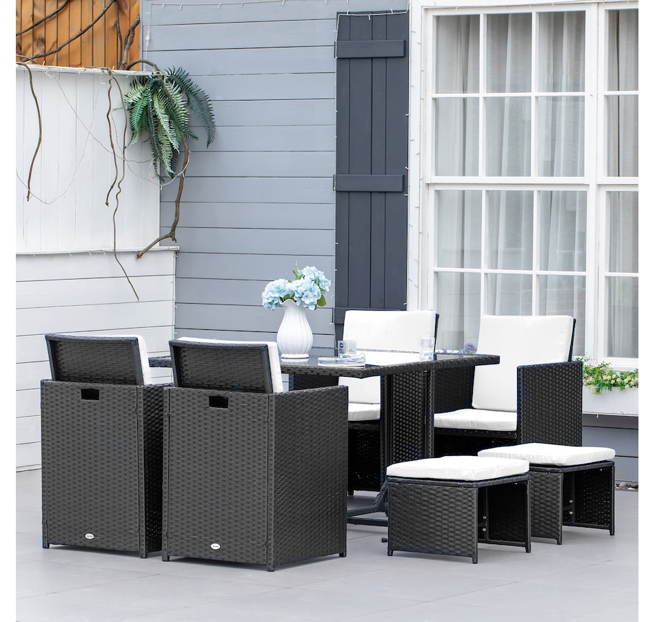 Image 969240_ALTMORE9.jpg, Product 969-240 / Price $539.99, Outsunny 9 Pieces Wicker Patio Dining Set from Outsunny on TSC.ca's Home & Garden department