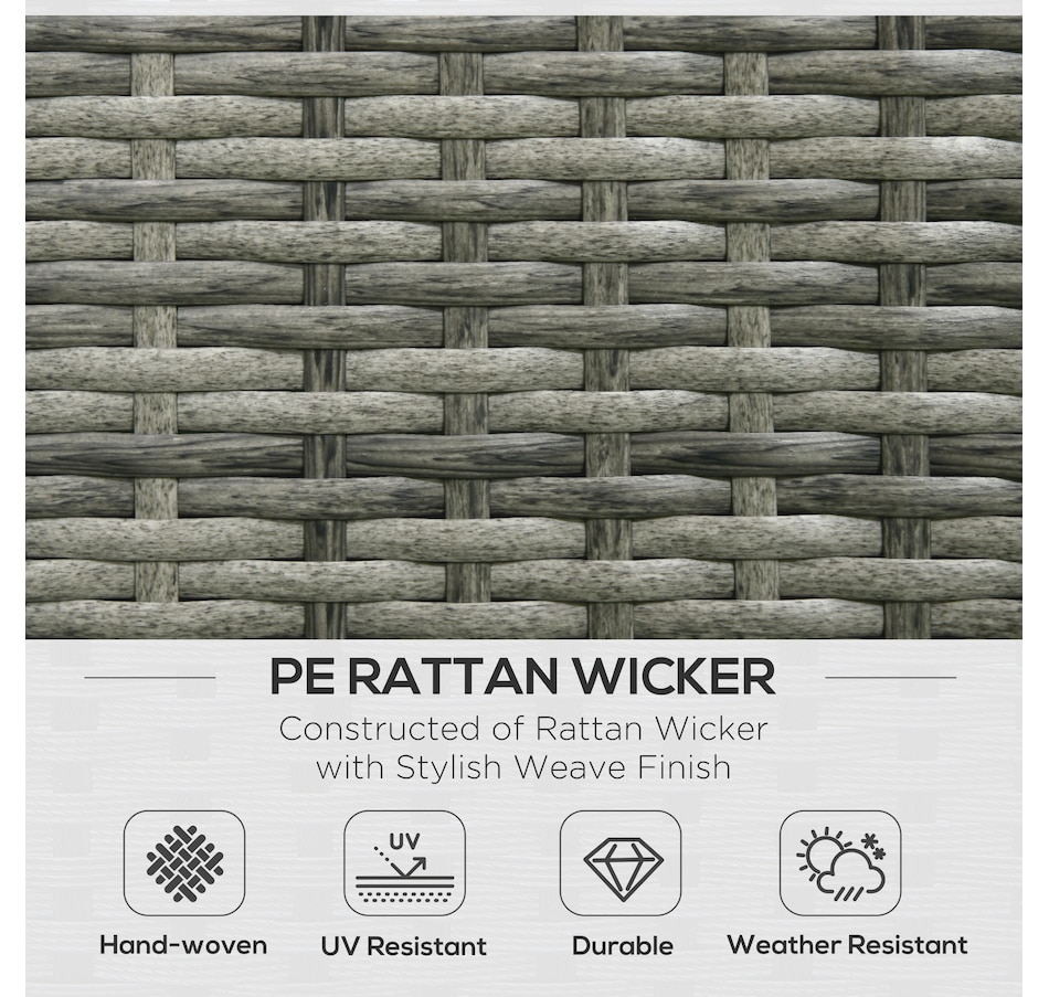 Image 969250_ALTMORE26.jpg, Product 969-250 / Price $689.99, Outsunny Patio Wicker Sofa Furniture Set with Cushions Mixed 6 Pieces grey from Outsunny on TSC.ca's Home & Garden department