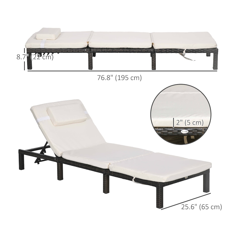 Image 969251_ALTMORE2.jpg, Product 969-251 / Price $134.99, Outsunny Patio Lounger from Outsunny on TSC.ca's Home & Garden department