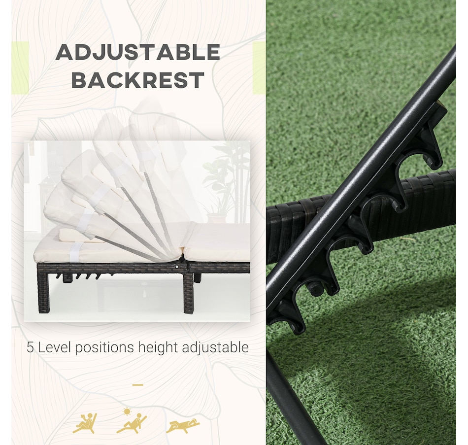 Image 969251_ALTMORE3.jpg, Product 969-251 / Price $134.99, Outsunny Patio Lounger from Outsunny on TSC.ca's Home & Garden department