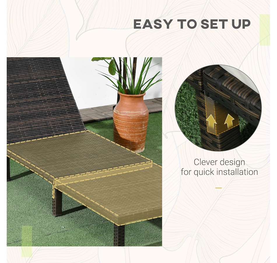 Image 969251_ALTMORE6.jpg, Product 969-251 / Price $134.99, Outsunny Patio Lounger from Outsunny on TSC.ca's Home & Garden department