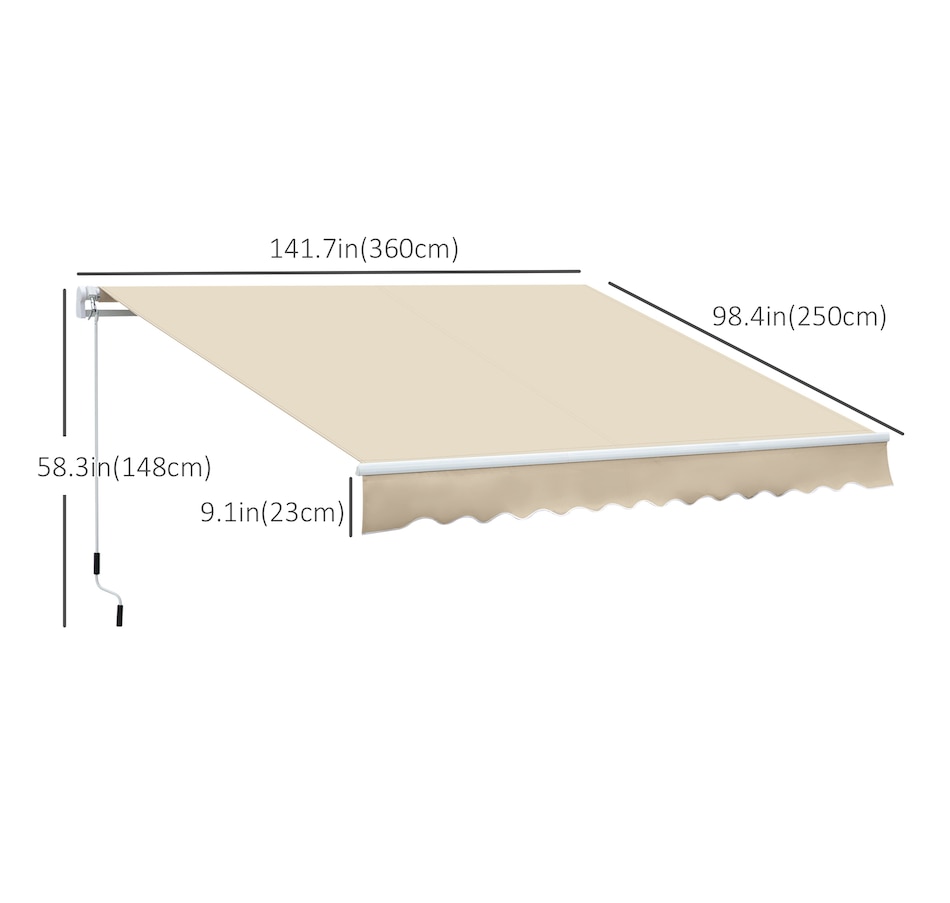 Image 969261_ALTMORE10.jpg, Product 969-261 / Price $289.99, Outsunny 12' x 8' Retractable Awning from Outsunny on TSC.ca's Home & Garden department