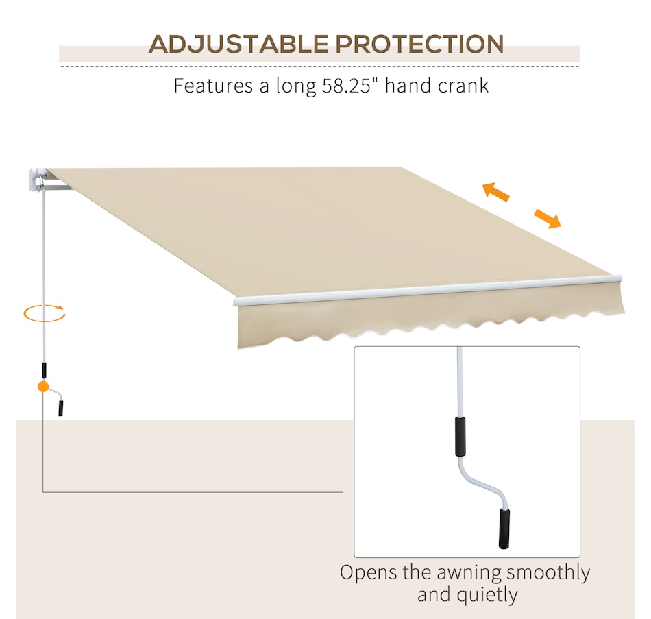 Image 969261_ALTMORE13.jpg, Product 969-261 / Price $289.99, Outsunny 12' x 8' Retractable Awning from Outsunny on TSC.ca's Home & Garden department