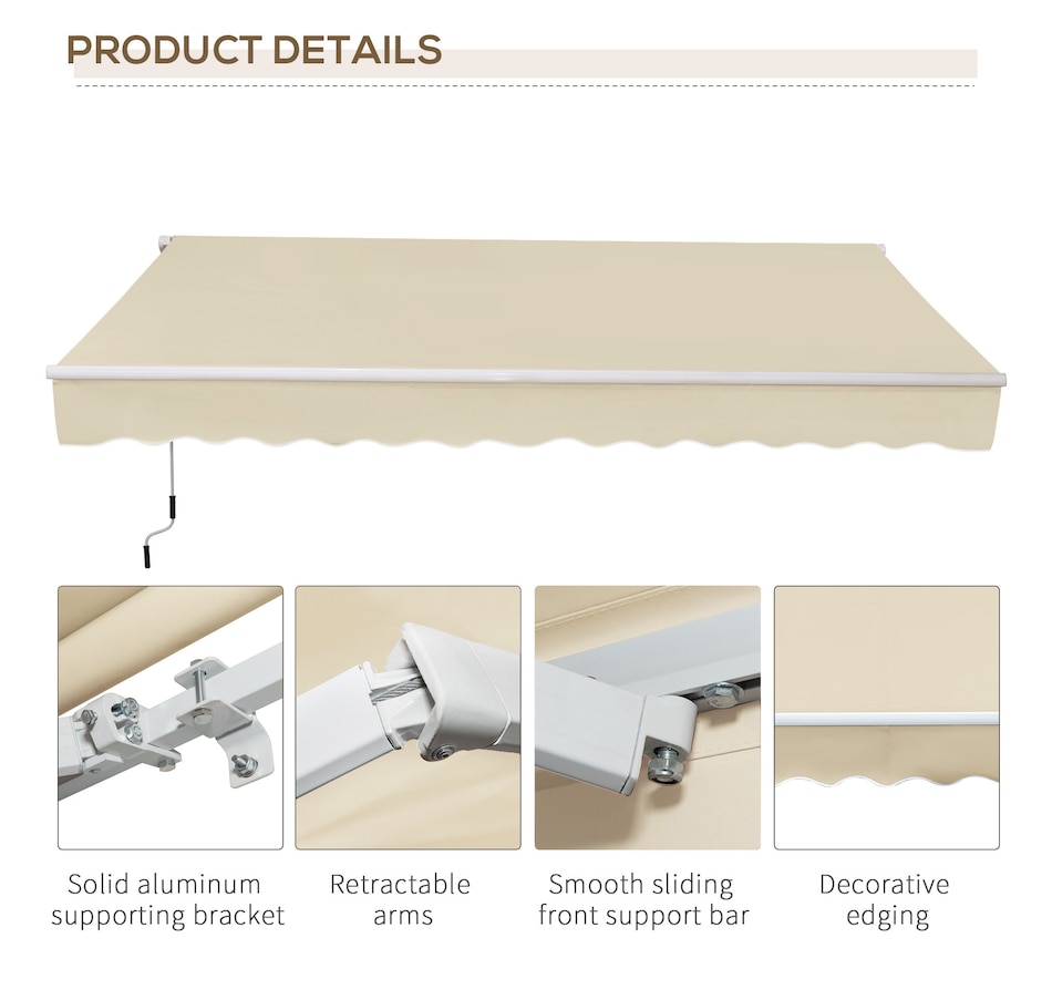Image 969261_ALTMORE14.jpg, Product 969-261 / Price $289.99, Outsunny 12' x 8' Retractable Awning from Outsunny on TSC.ca's Home & Garden department