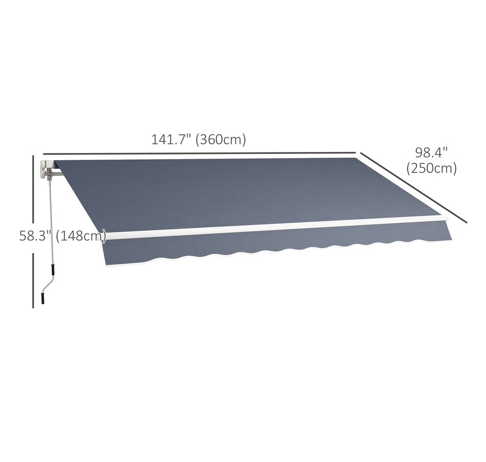 Image 969261_ALTMORE18.jpg, Product 969-261 / Price $289.99, Outsunny 12' x 8' Retractable Awning from Outsunny on TSC.ca's Home & Garden department