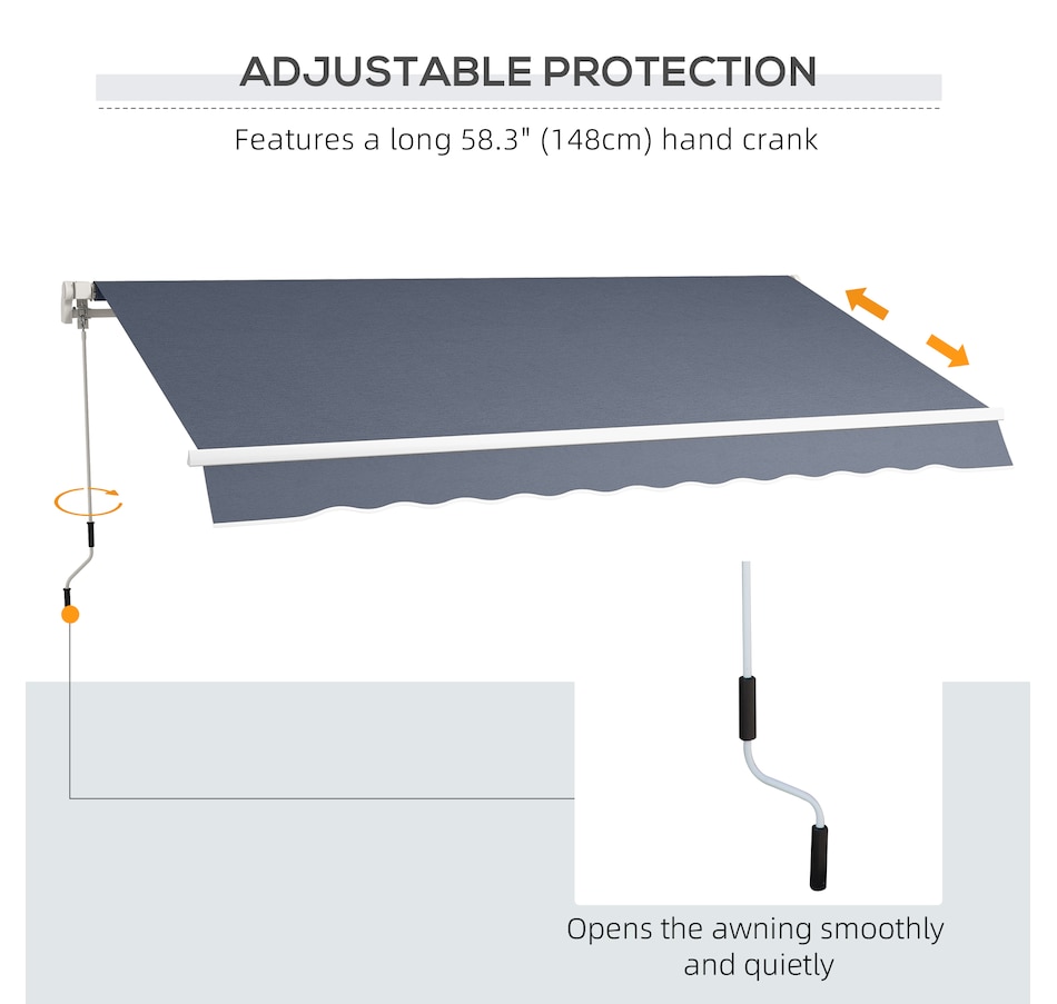 Image 969261_ALTMORE21.jpg, Product 969-261 / Price $289.99, Outsunny 12' x 8' Retractable Awning from Outsunny on TSC.ca's Home & Garden department
