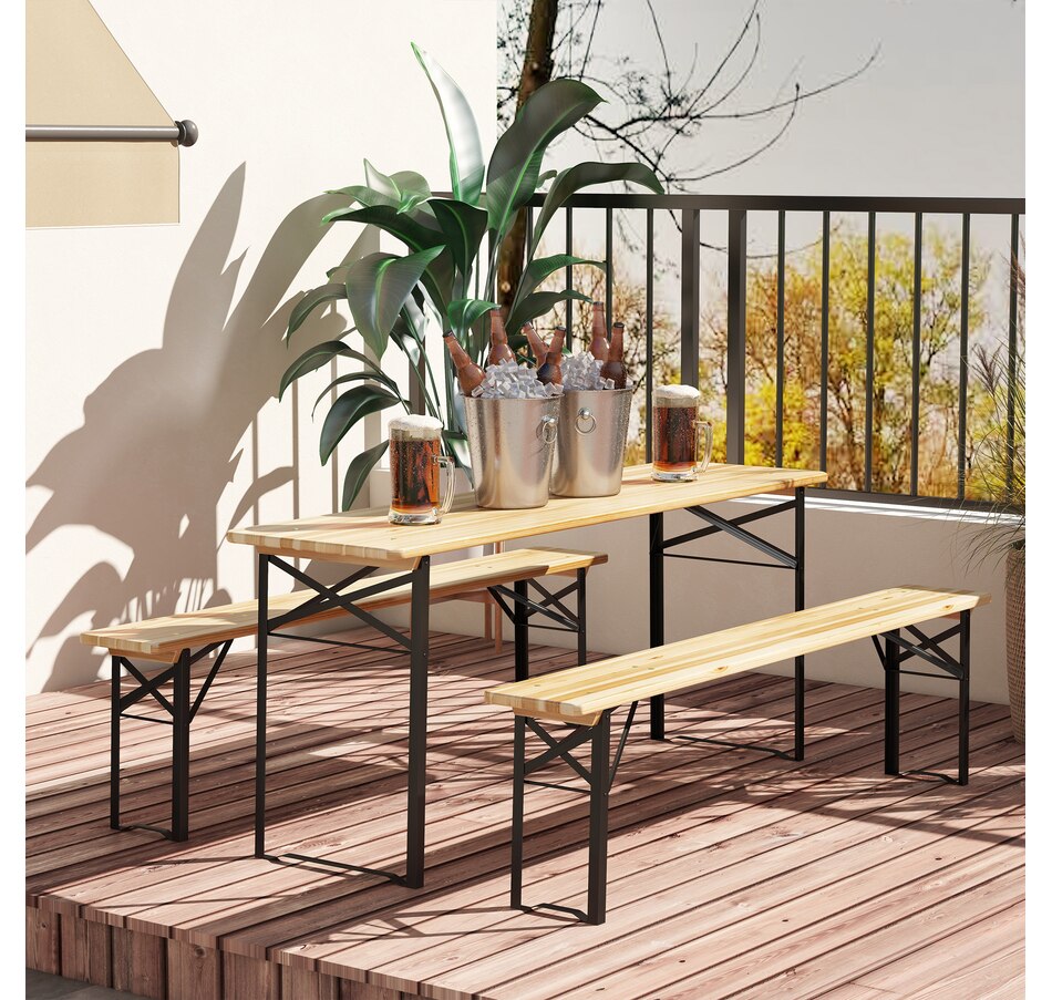 Image 969262_ALTMORE1.jpg, Product 969-262 / Price $134.99 - $174.99, Outsunny 3 Pieces Folding Picnic Table Set from Outsunny on TSC.ca's Home & Garden department
