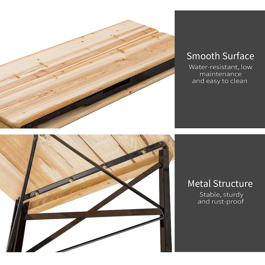 Image 969262_ALTMORE11.jpg, Product 969-262 / Price $139.99, Outsunny 3 Pieces Folding Picnic Table Set from Outsunny on TSC.ca's Home & Garden department