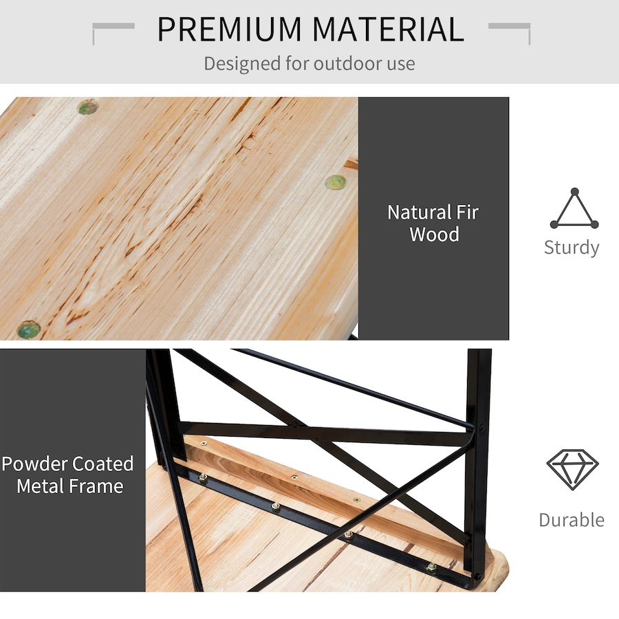 Image 969262_ALTMORE3.jpg, Product 969-262 / Price $139.99, Outsunny 3 Pieces Folding Picnic Table Set from Outsunny on TSC.ca's Home & Garden department