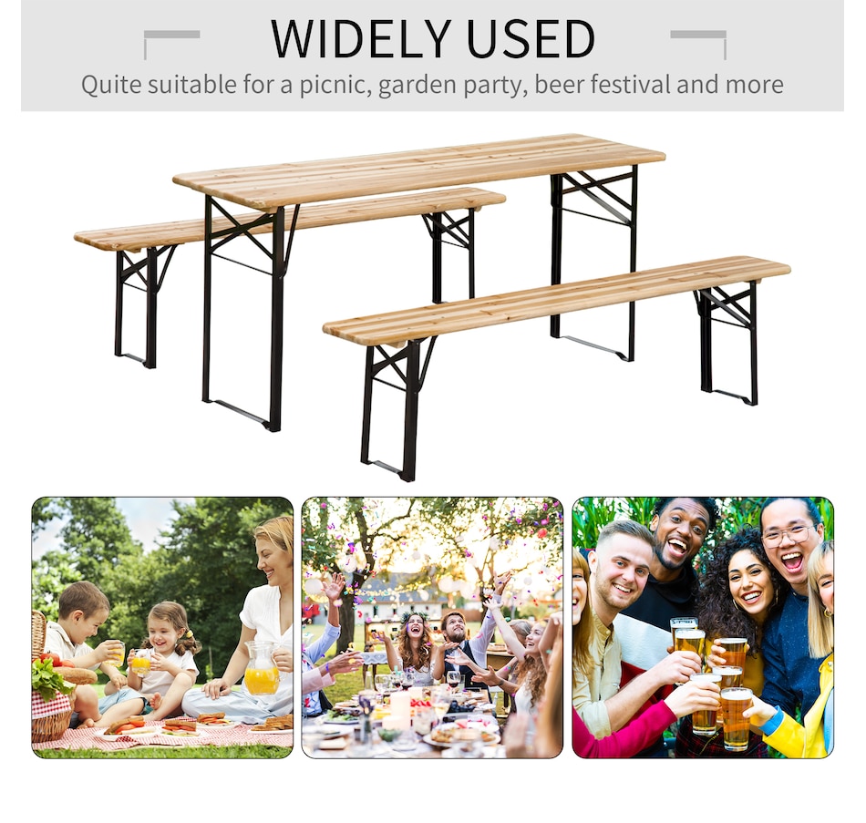 Image 969262_ALTMORE4.jpg, Product 969-262 / Price $134.99 - $174.99, Outsunny 3 Pieces Folding Picnic Table Set from Outsunny on TSC.ca's Home & Garden department