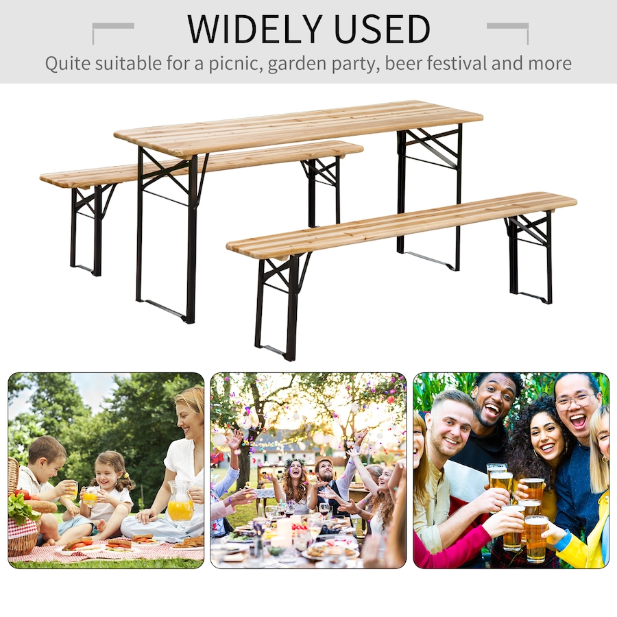 Image 969262_ALTMORE4.jpg, Product 969-262 / Price $139.99, Outsunny 3 Pieces Folding Picnic Table Set from Outsunny on TSC.ca's Home & Garden department