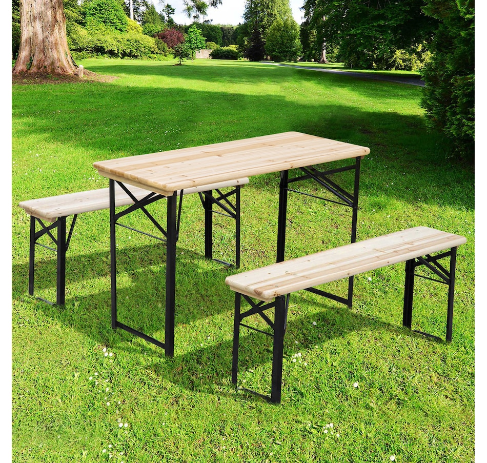 Image 969262_ALTMORE9.jpg, Product 969-262 / Price $134.99 - $174.99, Outsunny 3 Pieces Folding Picnic Table Set from Outsunny on TSC.ca's Home & Garden department