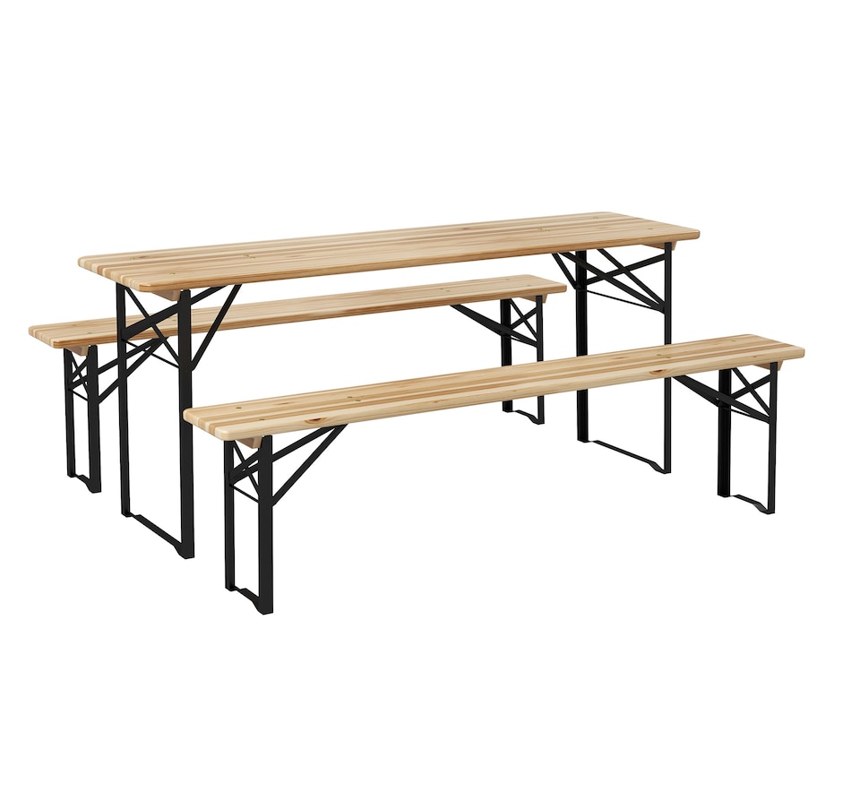 Image 969262_ST01.jpg, Product 969-262 / Price $134.99 - $174.99, Outsunny 3 Pieces Folding Picnic Table Set from Outsunny on TSC.ca's Home & Garden department